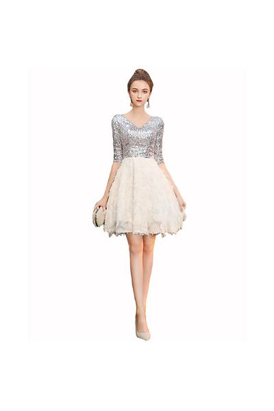 OEM Clara dress with silver sequins
