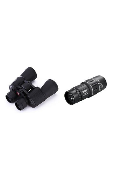 FOXMAG24 Panda 20x50 WA binoculars + 16x52 zoom monocular, case, cloth, eyecups