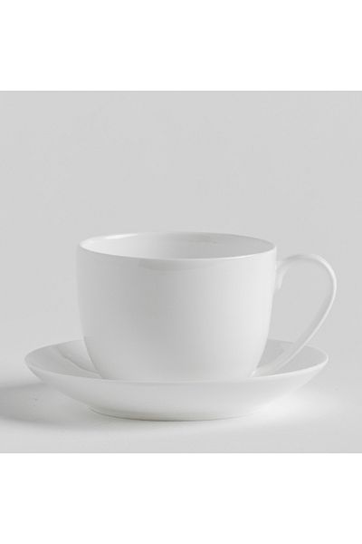 HomeVibes Ceasca cu farfurie BIANCO 270 ml