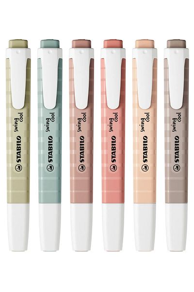 Stabilo Swing Cool Naturecolors Set of 6: Warm Grey, Green Earth, Umber, Mud Green, Siena, Beige