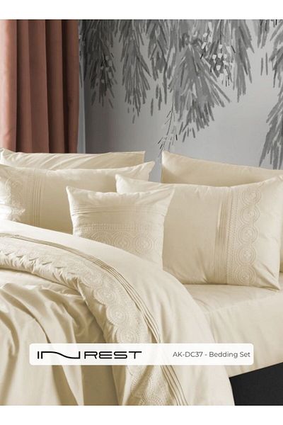 INREST Pansy Single Duvet Cover Set (Without Filling) Cotton 100% Single Size 160x230 cm - 5 Pcs