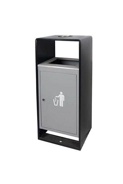 huitich Durable Outdoor Dustbin for Home and Commercial Use Black
