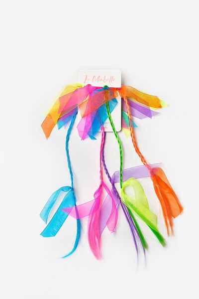 Le Mabelle Girl's Buckle with Multicolored Hair Detail