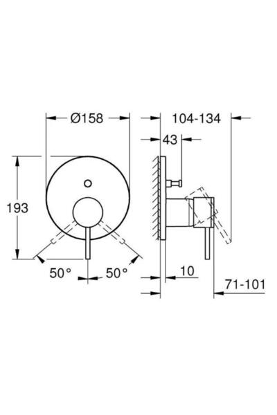 Grohe Atrio New Concealed Bathroom Faucet - 24355Dc0