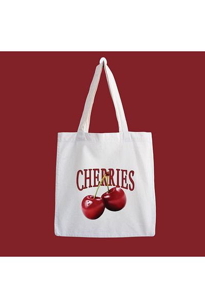 designedfy Cherries Waterproof Printed Cloth Bag
