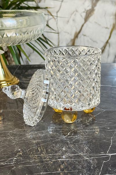 MAY HOME Luxury Glass Sugar Bowl & Tableware Presentation Treat