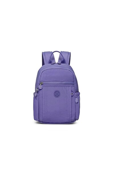 SMART BAGS Küçük Boy Krinkıl Kumaş Kadın Sırt Çantası BC 3179 - Mor