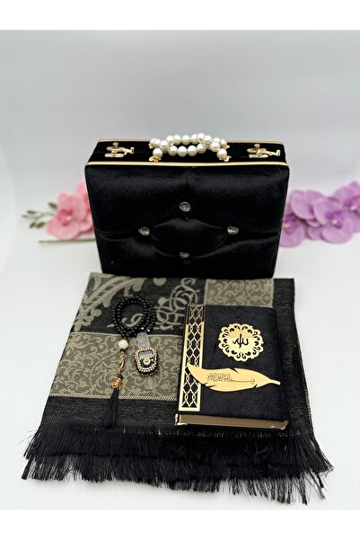 Uğurlu Hac Set de geantă matlasată cu perle pentru zestre