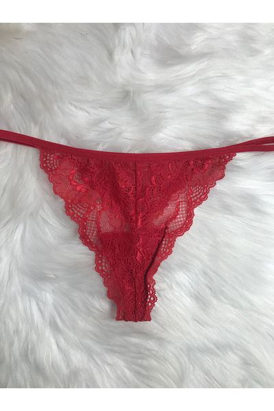 COLOR DE PIEL Women's Thong Panties 4-Pack (Red-Black-Green-Pink)