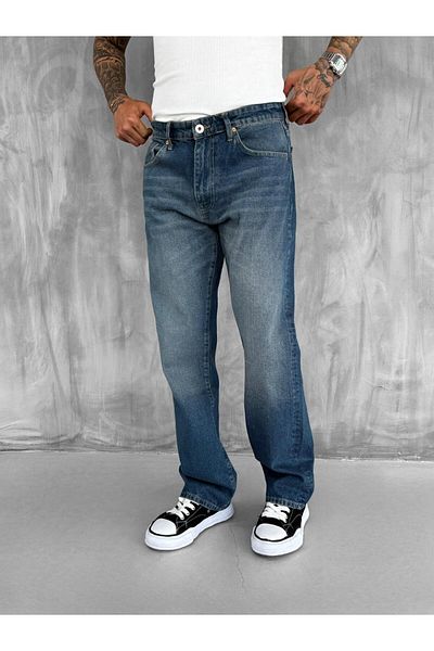 ablukaonline Мъжки дънки baggy fit тъмносини