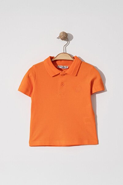 Trend Baby Kids Μπλουζάκι με γιακά πόλο για αγόρια Basic Orange 6-9 ετών