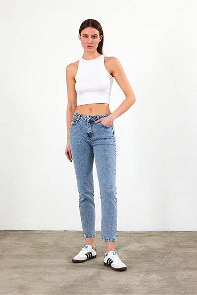 VENA Pantaloni de damă Mila Sky Blue Boyfriend Jean