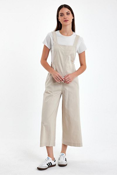 VENA Cessy Stone Colored Sleeveless Lyocell Women's Jumpsuit