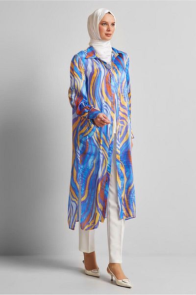 Alvina Long Satin Tunic 45457