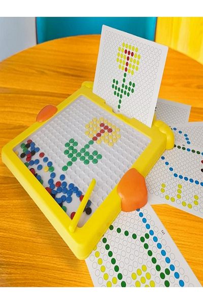 rexa Cute Duck Magnetic Drawing Board – Large Bead Art Pad with Magnetic Pen for Toddlers & Kids