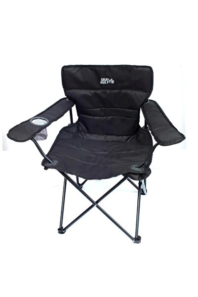 GRAY WOLF Bardaklı Kamp Sandalyesi - Siyah BP200
