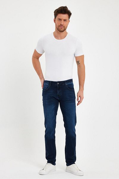 VENA Pantaloni de jeans pentru bărbați, albastru, negru, dreptate