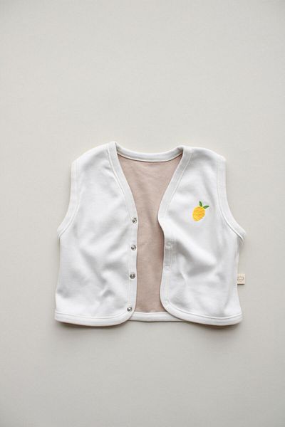 Oh La La Koala For Little Ones Lemon Embroidered Double-Sided Vest
