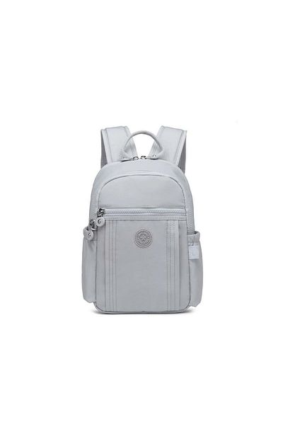 SMART BAGS Small Size Crinkle Fabric Women's Backpack Bc 3179 - Light Gray