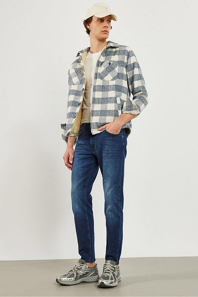 VENA Pantaloni de blugi pentru bărbați Smith Deep Dark Blue Tapered Fit