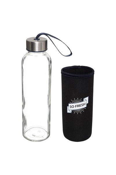 5FIVE Boute Black water bottle, neoprene protection, 0.5 liters