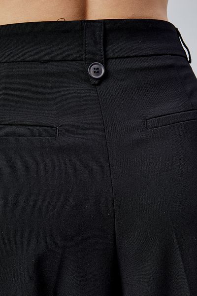 Bolivente Black Casual Cut Pleated Fabric Trousers