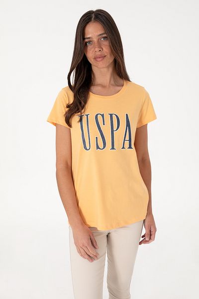 U.S. Polo Assn. Women's Melon Crew Neck T-Shirt 50305842-Vr202