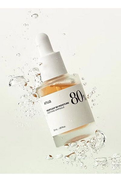 ANUA Heartleaf 80% Soothing Ampoule Non-Greasy, Highly Concentrated Skin Calm Serum Hydrating Panthenol