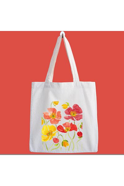 designedfy Flowers Waterproof Printed Cloth Bag