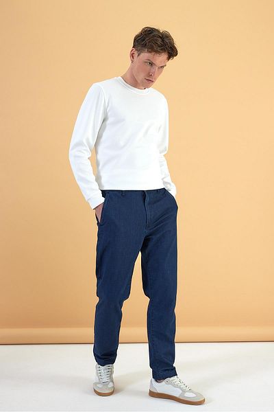 VENA Ανδρικό παντελόνι Ken Chino Dark Blue Jean