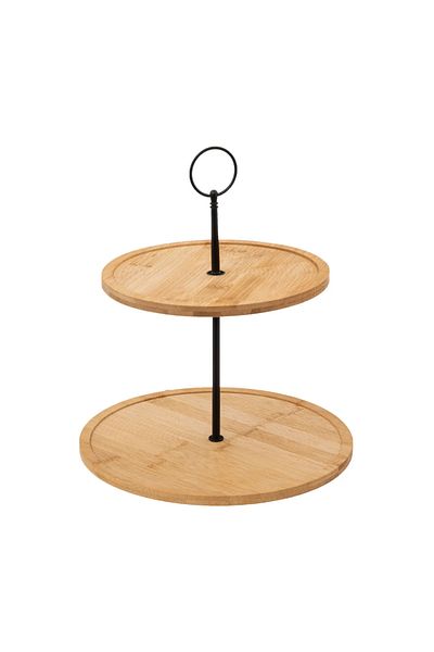 Secret de Gourmet Arto shelf, bamboo, 2 levels, 25 x 25 cm