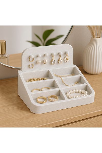 edoy 6-Eye Jewelry Organizer - Earring, Ring, Bracelet and Necklace Organizer Stand