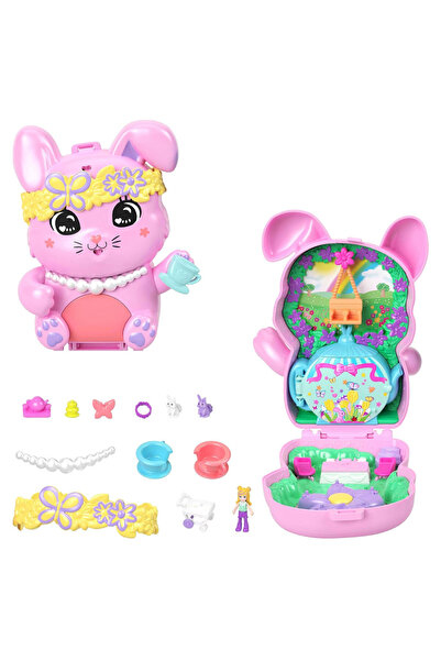 Polly Pocket ™ Tavşancığın Çay Partisi Mini Oyun Seti, Mikro bebekli seyahat ...