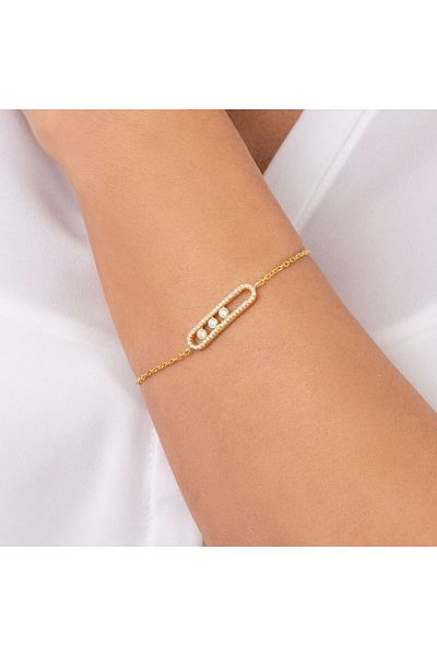 Unika Gold Moving Stone Bracelet