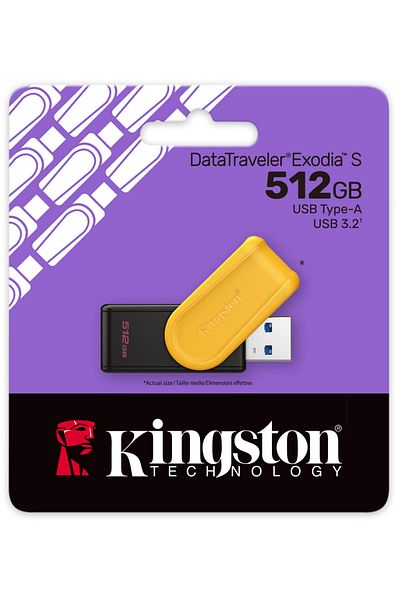 Kingston ذاكرة فلاش Datatraveler Exodia S 512 جيجابايت DTXS USB3.2 Gen.1 USB