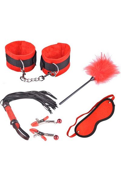 WildFashion BDSM set of 6 pieces, fabric and down, TOY150-3