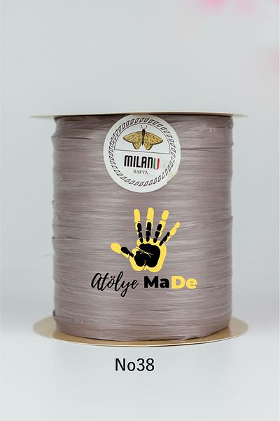 Atölye MaDe Milano Raffia 100gr Μονό Κόμπο Κωδικός Χρώματος No38