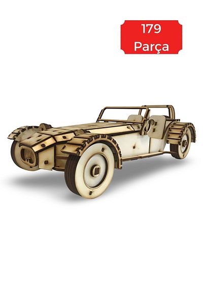 ALGWOOD 179 Pieces Lotus Seven Wooden Model - Sports Car Wooden Model - 3D Classic Car Puzzle