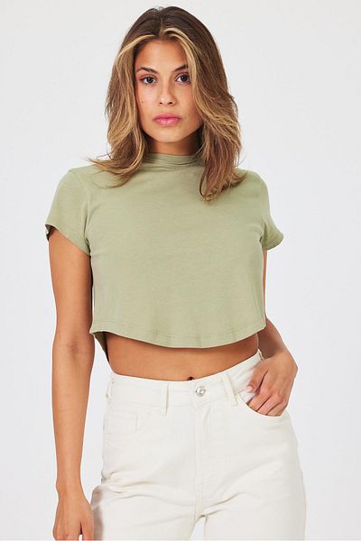 VENA Tricou Crop pentru femei Maria Ada Tea