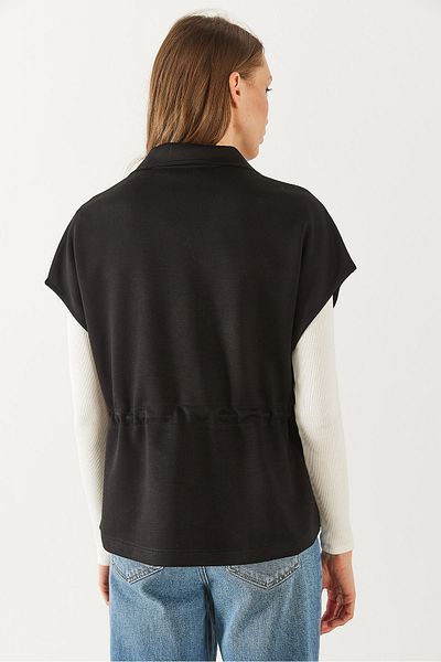 VENA Дамски потник Nelly Soft Texture Oversize (CUPRO) - ЧЕРЕН