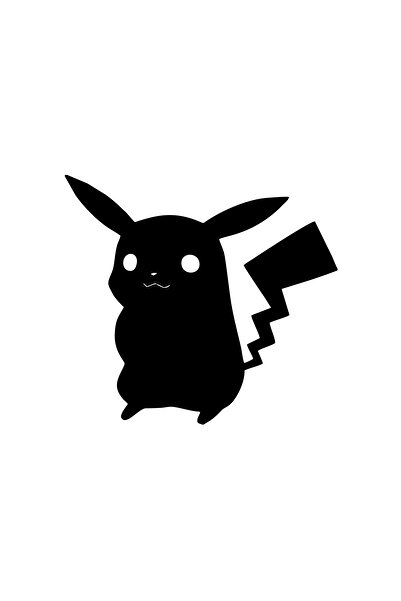 Reysa Tasarım ملصق سيارة بيكاتشو مقاس 17x17 سم باللون الأسود