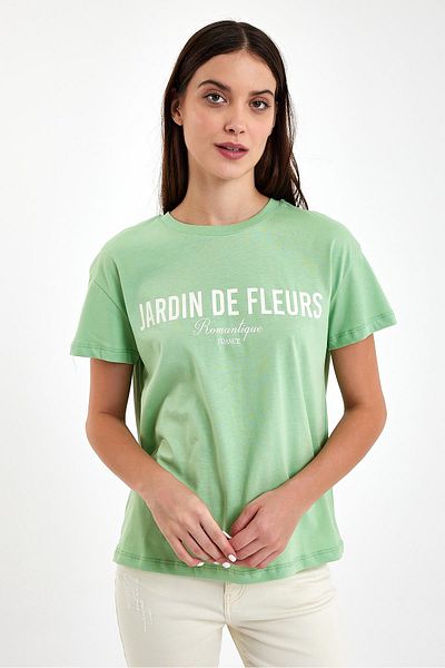 VENA Γυναικείο T-Shirt Jardin Çağla με εκτύπωση - Κοντό γιακά