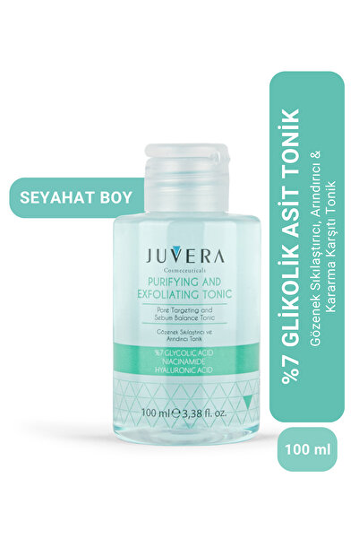 JUVERA Cosmeceuticals Glikolik Asit Içerikli Gözenek Sıkılaştırıcı Arındırıcı Ve Kararma Karşıtı Tonik 100ml