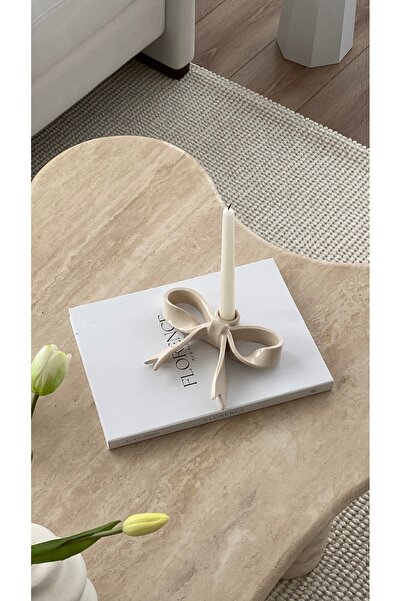 woness studio Kurdele Formunda Seramik Şamdan