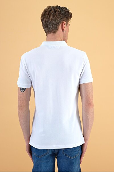 VENA Ανδρικό μπλουζάκι Martin White Polo Collar Slim Fit