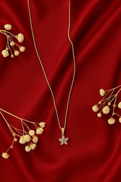 STARANDPOWER Lila Lotus Kadın Kolye Sevgiliye HediyeZarif Minimal Takı Şık Gü...