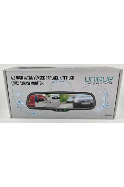 Unique Uq-043 Dikiz Ayna Monitör La 4.3' Tft-lcd Ultra Yüksek Parlak