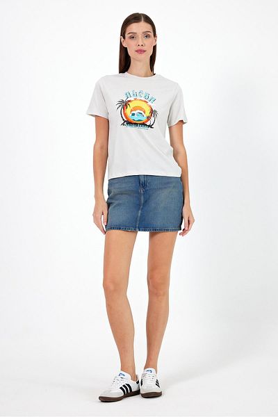 VENA Aloha Stone Printed - Tricou pentru damă cu decolteu