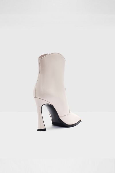 Aldo Fıneassa-Tr-Genuine Leather Ecru Women's Boots