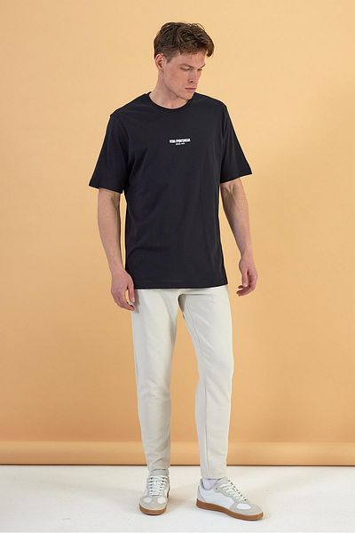 VENA Vena Sports Printed - Ανδρικό μαύρο μπλουζάκι με κανονική εφαρμογή